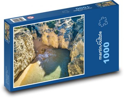 Portugalsko - pláž, moře - Puzzle 1000 dílků, rozměr 60x46 cm