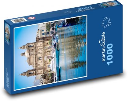 Malta - łódź, morze - Puzzle 1000 elementów, rozmiar 60x46 cm