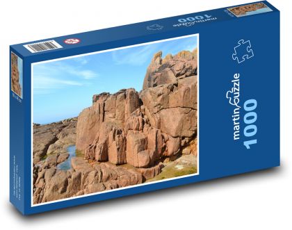 Skaliste wybrzeże - skały, morze - Puzzle 1000 elementów, rozmiar 60x46 cm