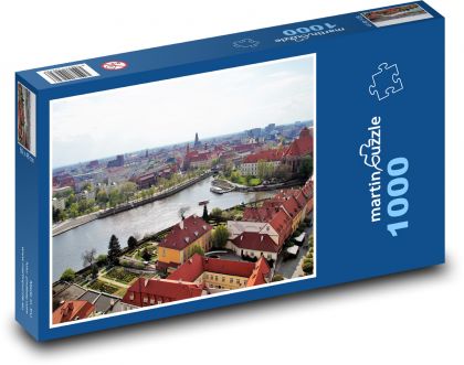 Město - řeka, starověký - puzzle 1000 dílků