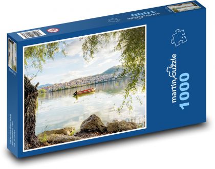 Kastoria - Greece, boat - Puzzle 1000 pieces, size 60x46 cm 