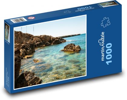 Moře - pobřeží, Kypr - Puzzle 1000 dílků, rozměr 60x46 cm