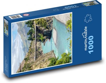 Most - rieka, vidiek - Puzzle 1000 dielikov, rozmer 60x46 cm