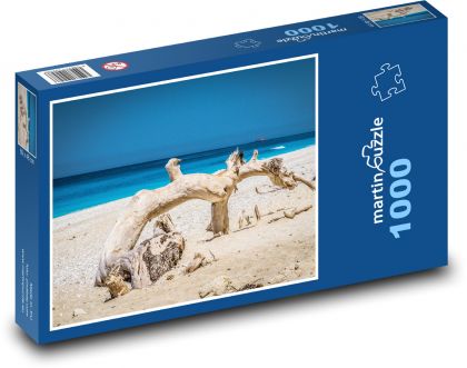 Řecko - ostrovy, pláž - Puzzle 1000 dílků, rozměr 60x46 cm