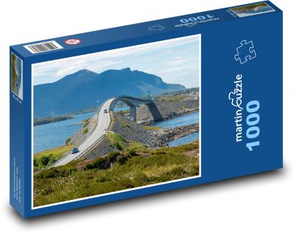 Road - bridge, sea - Puzzle 1000 pieces, size 60x46 cm 