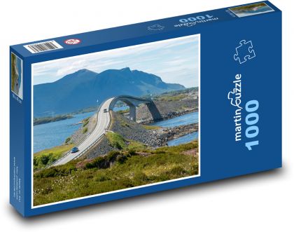 Straße - Brücke, Meer - Puzzle - 1000 Teile