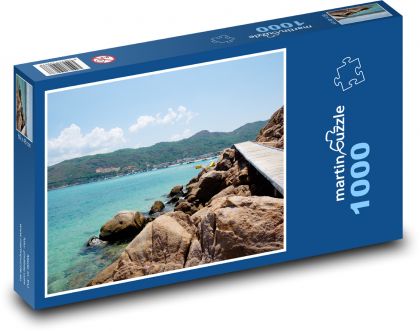 Ocean - wybrzeże, skały - Puzzle 1000 elementów, rozmiar 60x46 cm