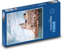 Moře - ostrov, hrad Puzzle 1000 dílků - 60 x 46 cm