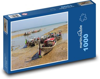Thajsko - přístav, lodě  - puzzle 1000 dílků