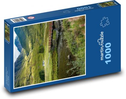 Rzeka - most, przyroda - Puzzle 1000 elementów, rozmiar 60x46 cm