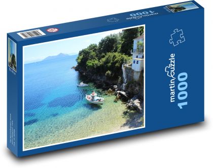 Řecko - moře, přístav - puzzle 1000 dílků