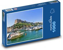Korsika - přístav, lodě Puzzle 1000 dílků - 60 x 46 cm