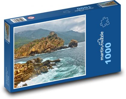Prímorská krajina - pobrežie, skaly - Puzzle 1000 dielikov, rozmer 60x46 cm