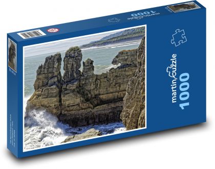 New Zealand - ostov, rock formations - Puzzle 1000 pieces, size 60x46 cm 