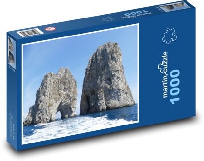 Capri - Itálie, Středozemní moře - Puzzle 1000 dílků, rozměr 60x46 cm