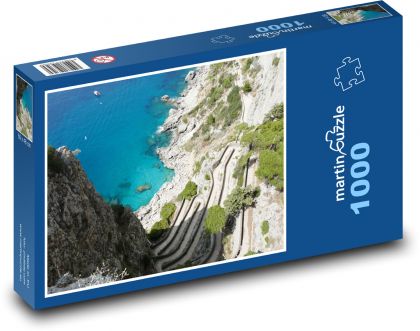 Capri - Taliansko, Stredozemné more - Puzzle 1000 dielikov, rozmer 60x46 cm