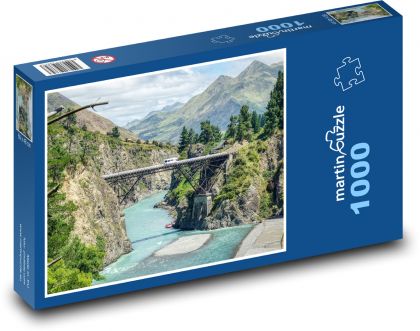 Most - rieka, vidiek - Puzzle 1000 dielikov, rozmer 60x46 cm
