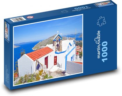 Kostol - Symi, Grécko - Puzzle 1000 dielikov, rozmer 60x46 cm