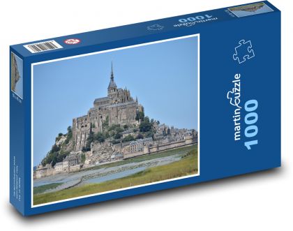 Mont Saint-Michel - Francúzsko, ostrov - Puzzle 1000 dielikov, rozmer 60x46 cm