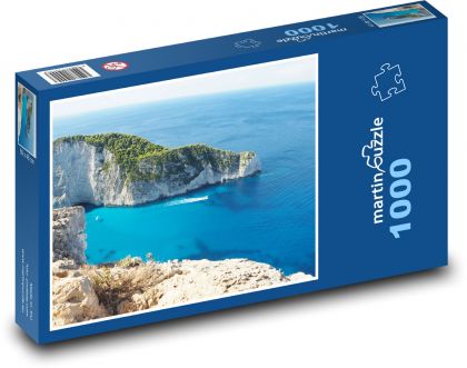 Morze - wybrzeże, skały - Puzzle 1000 elementów, rozmiar 60x46 cm