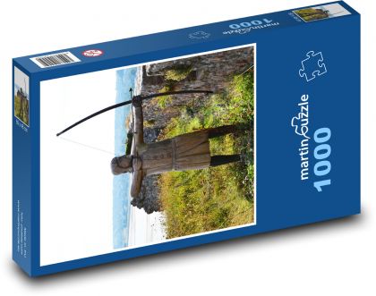 Archer - statue, coast - Puzzle 1000 pieces, size 60x46 cm 