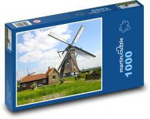 Mlýny - domy, město Puzzle 1000 dílků - 60 x 46 cm