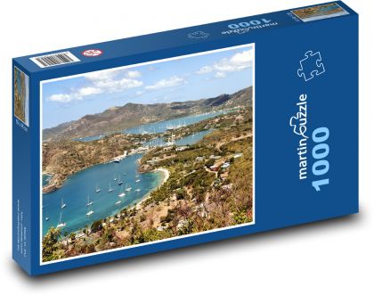 Antigua - wyspa karaibska, łodzie - Puzzle 1000 elementów, rozmiar 60x46 cm