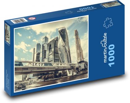 Moskva - mrakodrap, Rusko - Puzzle 1000 dílků, rozměr 60x46 cm