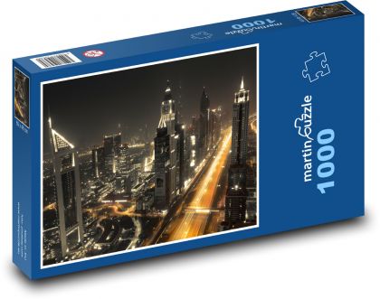 Dubai City Night - Puzzle 1000 pieces, size 60x46 cm 