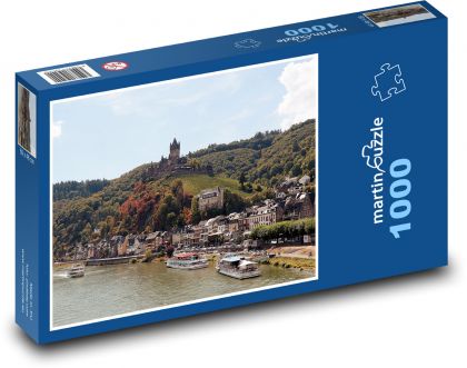 Castle - boats, vineyards - Puzzle 1000 pieces, size 60x46 cm 