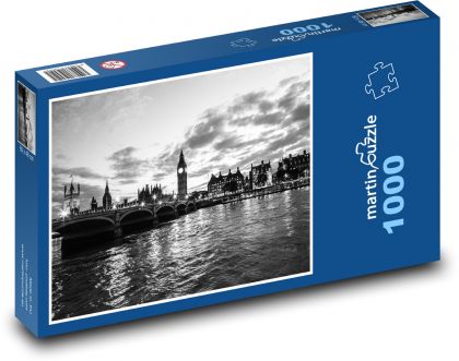 Westminsterský palác - Big Ben, Londýn - Puzzle 1000 dílků, rozměr 60x46 cm