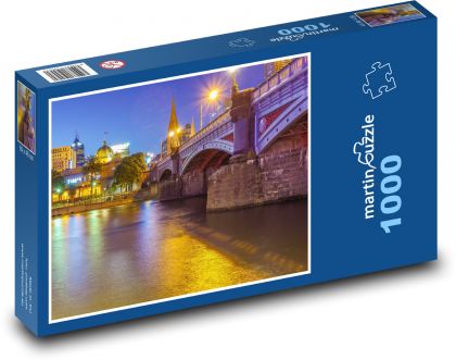 Melbourne - Nachtstadt, Australien - Puzzle - 1000 Teile