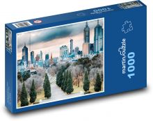 Melbourne - mrakodrapy, Austrálie Puzzle 1000 - 60x46 cm