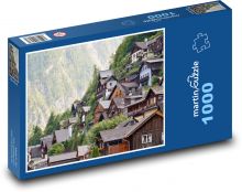 Hallstatt - mesto, Rakúsko Puzzle 1000 dielikov - 60 x 46 cm 