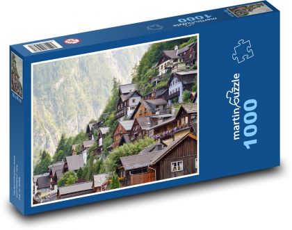 Hallstatt - mesto, Rakúsko - Puzzle 1000 dielikov, rozmer 60x46 cm
