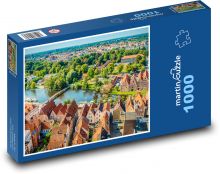 Lübeck - Německo, město Puzzle 1000 dílků - 60 x 46 cm