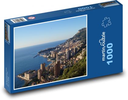 Monte Carlo - Monako, město  - Puzzle 1000 dílků, rozměr 60x46 cm
