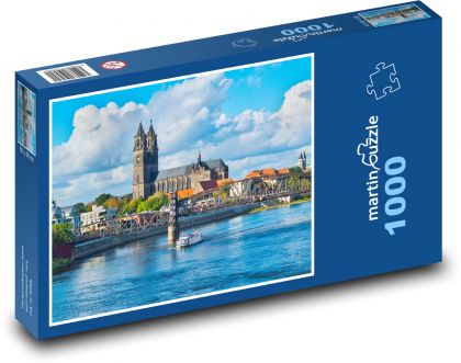 Magdeburg - Saksonia-Anhalt, Niemcy - Puzzle 1000 elementów, rozmiar 60x46 cm