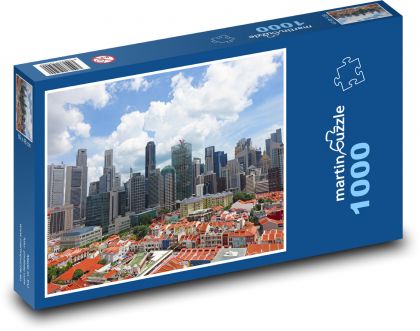 Singapur - Čínska štvrť, mesto - Puzzle 1000 dielikov, rozmer 60x46 cm