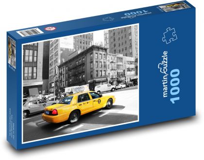 Taxi - Nowy Jork, Stany Zjednoczone - Puzzle 1000 elementów, rozmiar 60x46 cm