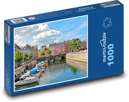 Kodaň - Dánsko, lodě - puzzle 1000 dílků