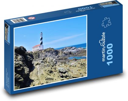 Maják - Menorca, Španělsko - Puzzle 1000 dílků, rozměr 60x46 cm