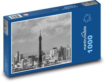 Paříž - Eifellova věž, Francie - Puzzle 1000 dílků, rozměr 60x46 cm