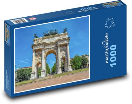 Mediolan - Włochy, Arco della pace - Puzzle 1000 elementów, rozmiar 60x46 cm
