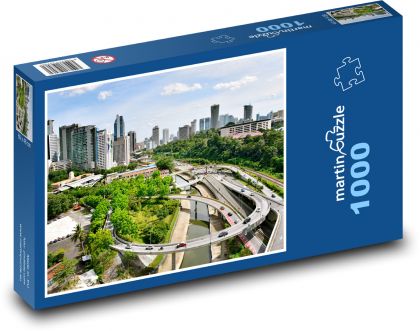 Mesto - cesty, diaľnice - Puzzle 1000 dielikov, rozmer 60x46 cm