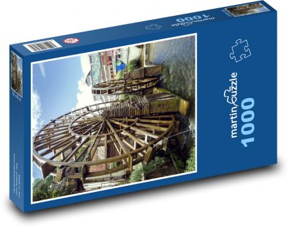 Staré vodní kolo - Lijiang, Čína - puzzle 1000 dílků
