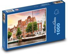 Lübeck - Německo, město Puzzle 1000 dílků - 60 x 46 cm