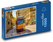 Električka - ulica, mesto Puzzle 1000 dielikov - 60 x 46 cm 