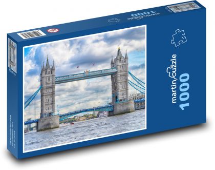Tower Bridge - Londýn, Temža - Puzzle 1000 dielikov, rozmer 60x46 cm