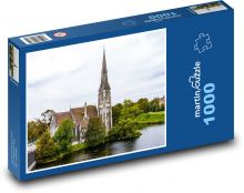 Kostol - Kodaň, Dánsko Puzzle 1000 dielikov - 60 x 46 cm 